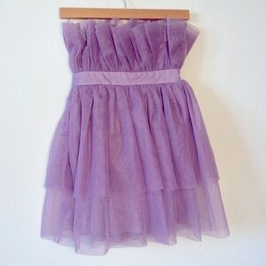 NWT‎ THIRTY-THIRTY LAVENDER TULE MINI DRESS SIZE SMALL